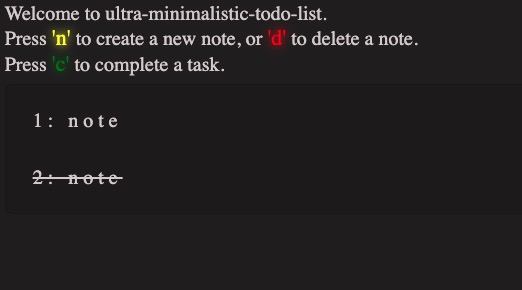 Ultraminimalistic Todo App